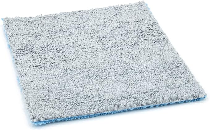 Autofiber [Saver Sheet] Coating Applicator Towel with Barrier Layer - 12 Pack (Blue/Gray, 4"x4")