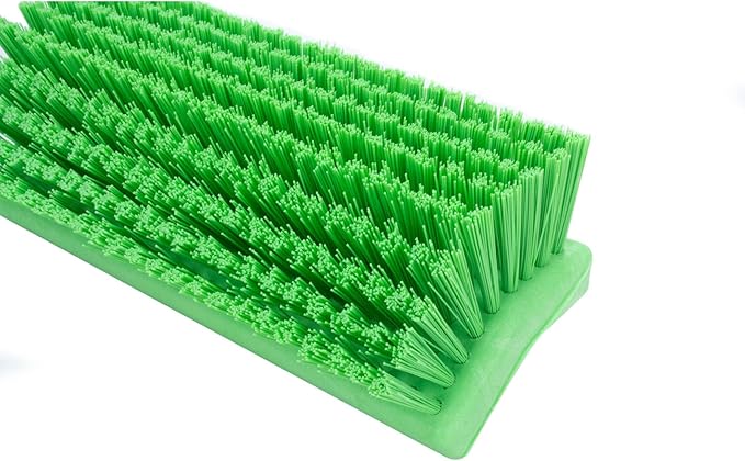 SPARTA 40423EC75 Plastic Floor Scrub Brush, Wall Brush, Equipment Brush With Nonabsorbent Bristles For Industrial Kitchens, Hospitals, Commercial Cleaning, 4 Inches, Lime