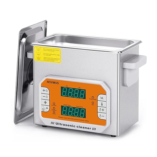 Ultrasonic Cleaner,3L 120W Touch Screen Control Ultrasonic Cleaning Machine with Timer&Heater,Sonic Cleaner for Jewelry,Eyeglasses,Coins,Chains Cleaning (Including Baskets)