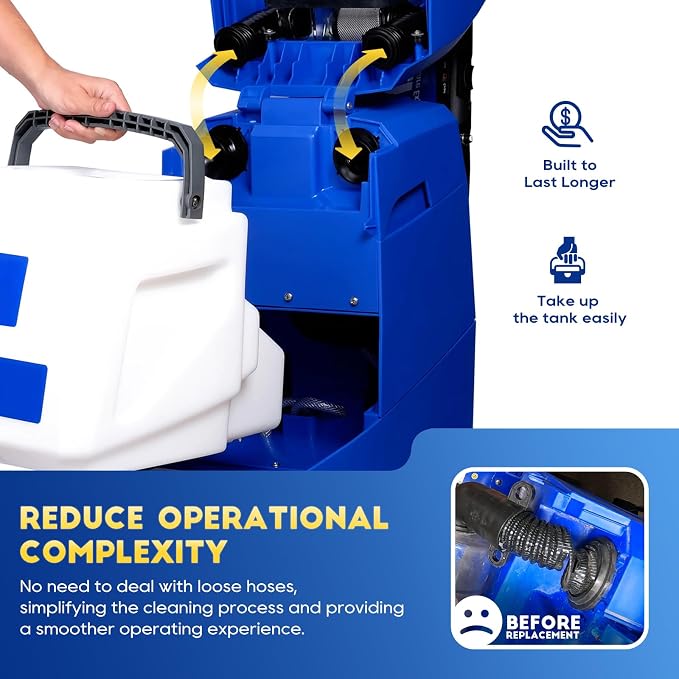 Hose Kit Converts to X3 Hoseless Hood Design Compatible with Rug Doctor Mighty Pro X3 93155, Commercial Carpet Cleaner Machine Hose Replacement Parts