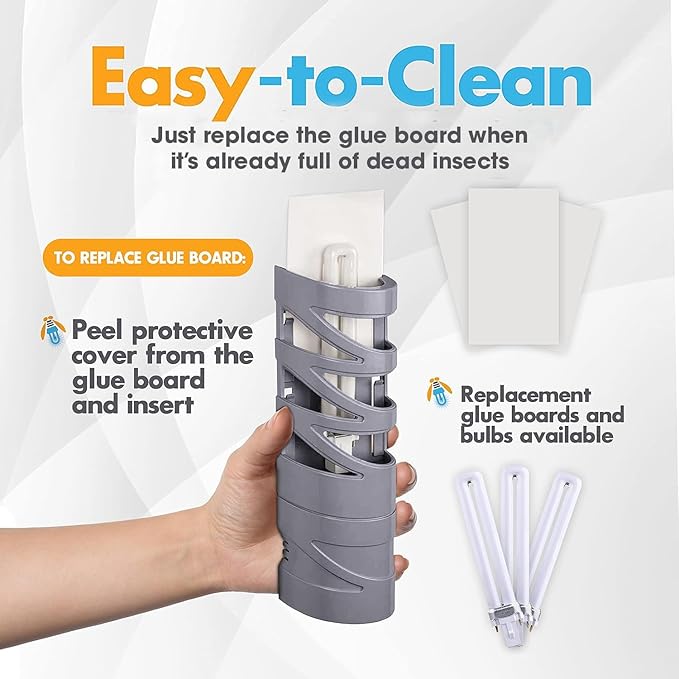 Gardner - Fly Trap Indoor for Home, Fruit Fly Trap for Indoors, Plug in Bug Catcher, Gnat Traps for House Indoor, Fruit Fly Traps for Indoors, Made in USA, Flyweb (Grey)