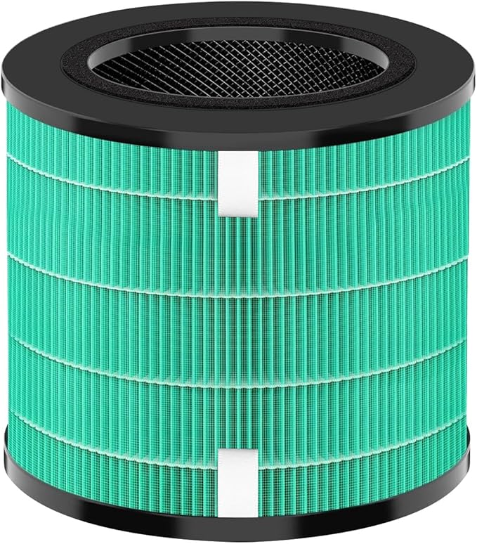 Replacement Filter Compatible with MK08W MK09W Air Purifier, True HEPA H13 4-Stage Filtration Activated Carbon 2-in-1, 2-Pack