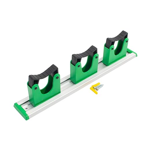 Unger Commercial Broom Holder Wall Mount (Case of 5) - Quick-Snap Mop, Tool & Pole Holders 14", Aluminum/Plastic, Ideal for Organizing Cleaning Tools - HO350