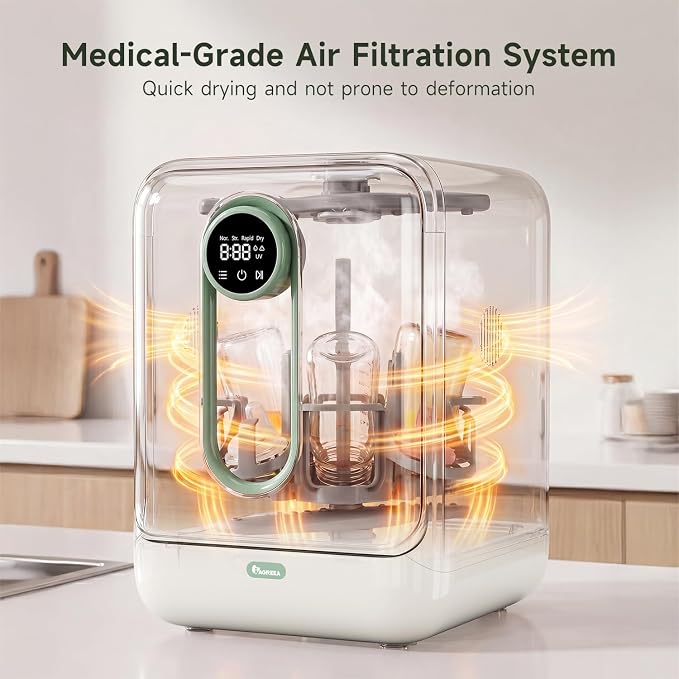 IAGREEA Baby Bottle Washer, Sterilizer and Dryer, All-in-One Pro Cleaning Machine for Bottles, Pump Parts & Baby Essentials, Effortless Care, Replaces Hand Washing, BPA-Free, 72-Hour Storage