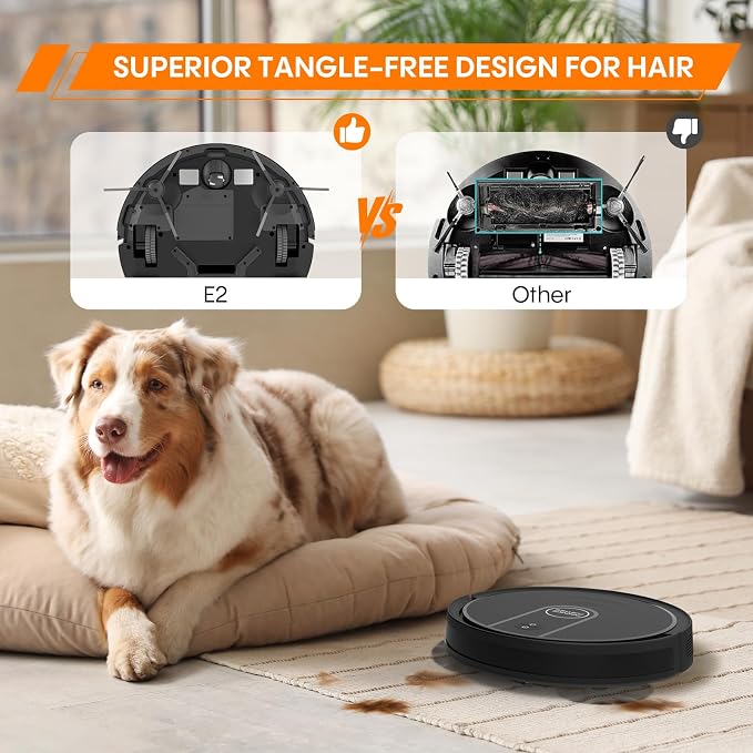 Robot Vacuum and Mop, 3-in-1 Robot Vacuum Cleaner, 5000Pa Powerful Suction with Multi-Surface Cleaning, 2.87" Super Slim, Wi-Fi/App/Alexa, Perfect for Pet Hair, Hard Floors and Pile Carpets