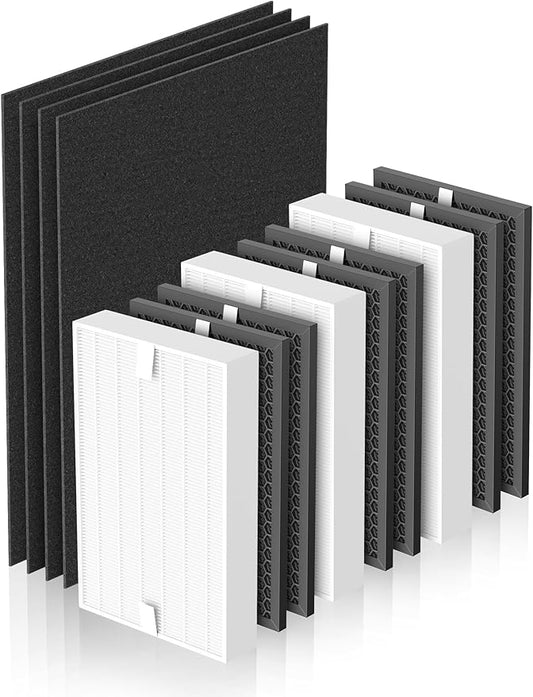 13-Pack HPA5300B Replacement Filter Compatible with Honeywell HPA5300, HPA5350, HPA3300 Air Purifiers, 3 Filter R + 6 Carbon Filter S + 4 Pre-Filters A, Part# HRF-R3, HRFSC1, HRF-A300 & HRF-ARVP300