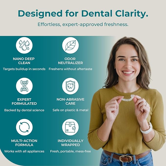 Ultimate Retainer Cleaner Tablets – 120 Count – Dental Pod, Braces, Mouthguard & Denture Cleaning – Fast-Acting, Daily Safe Formula – Freshens & Removes Stains