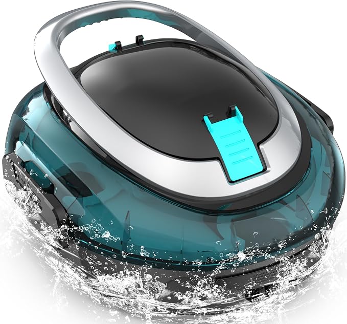 S2 Pool Vacuum Robot for Above Ground Pools, Cordless Operation, 80-Min Runtime, Coverage up to 766 sq ft, Efficient Cleaning Performance, Self-Parking and Easy Maintenance(Obsidian Cyan)