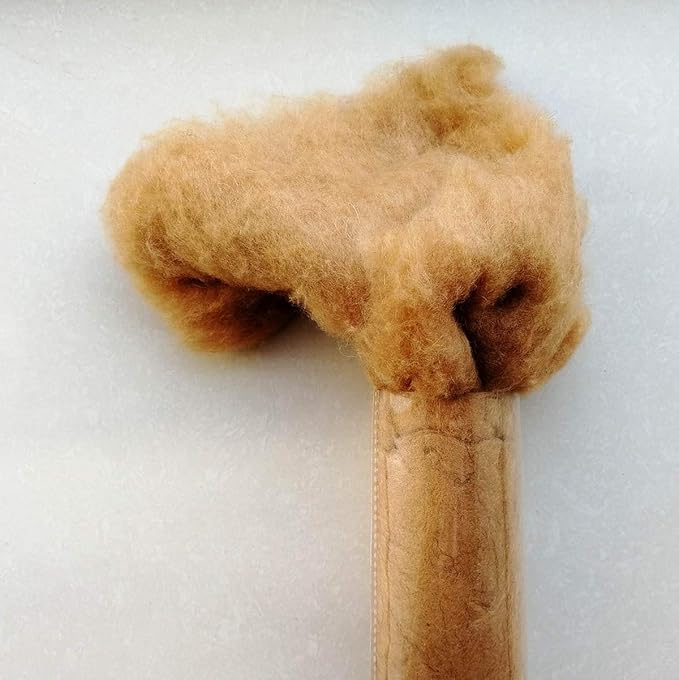 Super Clean Fine Camel Wool Fiber Filler Cloud for Stuffing, Needle Felting, Spinning,Blending and Dryer Balls, Carded,Un-Dyed,Natural Brown, 19 Micron (4lb)
