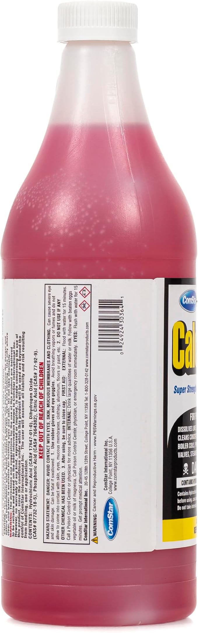 Calci Gone, 1 Quart, Super Strength Industrial Descaler, Color Coded Cleaning Solution for Fast Lime & Scale Removal, Dissolves Mineral Deposits, Cleans Rust & Concrete (30-364)