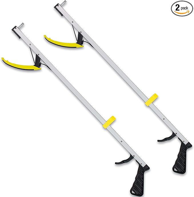 RMS Featherweight the Original Reacher 2-Pack (26-inch), Best for People with Flexibility Limitations Affecting the Back, Hips, Shoulders, or Grip Strength
