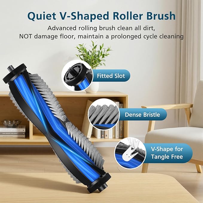 22 Pack X11 OmniCyclone Accessories for Ecovacs Deebot X11 OmniCyclone, and for Yeedi S20 Infinity Robot Vacuum,2 Roller Brush, 4 Roller Mop, 4 Sponge Filter, 4 HEPA Filter, 6 Side Brush, 2 Tools