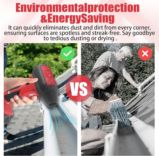 Jet Fan Mini Blower，130000 RPM Cordless Air Duster Comaptible with Milwaukee M18 18V Batteries with 4-Speed Control for Car Dust Cleaning, Outdoors BBQ Leaf Cleaning, Sofa's Pet Hair Cleaning