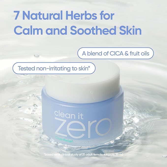 BANILA CO Clean it Zero Calming Cleansing Balm | Korean Makeup Remover for Sensitive Skin | Vegan | Made with Centella Asiatica & Madecassoside (100ml / 3.38 fl. oz + Gift)