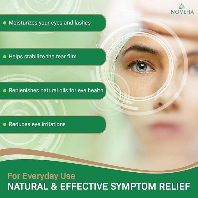 NOVEHA 360PCs Tea Tree & Coconut Oil Eyelid & Lash Wipes | For Demodex, Blepharitis & Itchy Eyes, Box Of 60 Individually Wrapped Eyelash Wipes With Aloe Vera, Natural Makeup Remover
