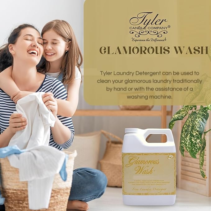 Tyler Candle Company Wash Laundry Detergent 128 Oz Kathina (Bundle with Sachet Pouch)