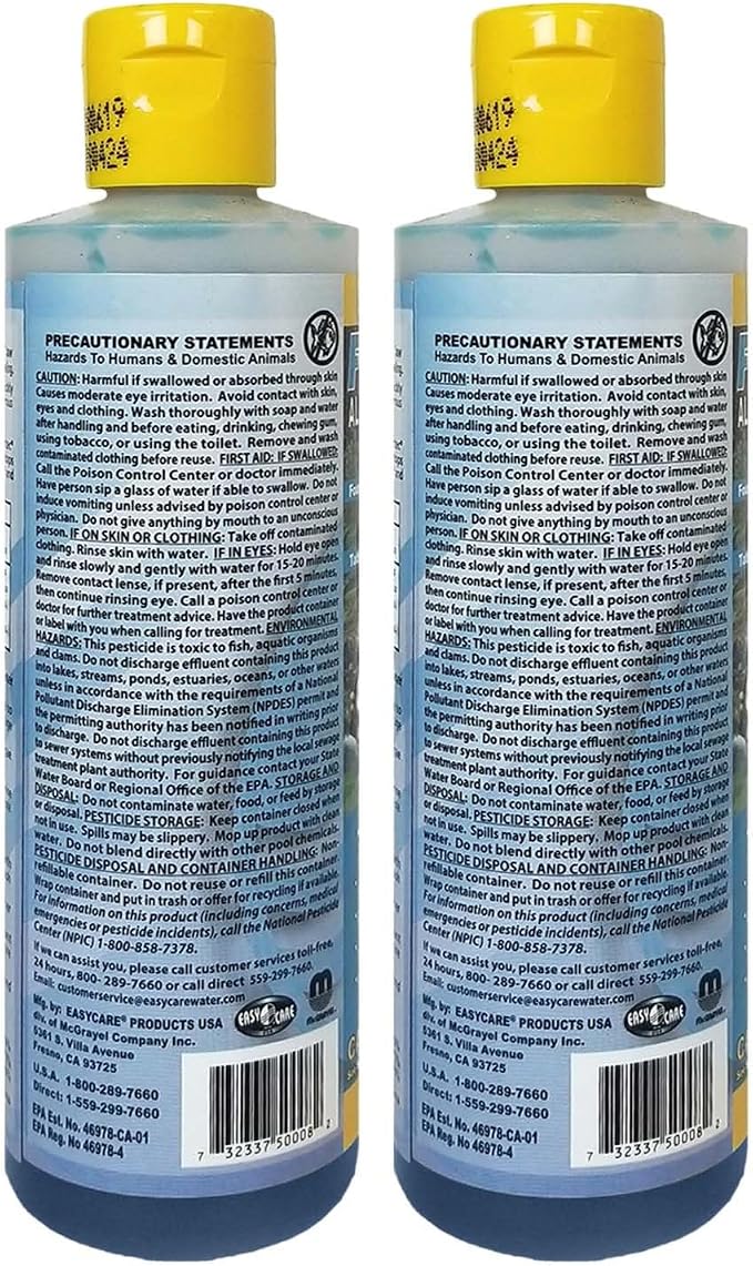 EASYCARE FounTec Algaecide and Clarifier (8 Fl. Oz 2-Pack)