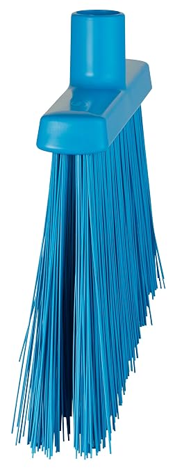 Vikan 29143 Broom,Angle Cut,Stiff,11",PP/PET,Blue