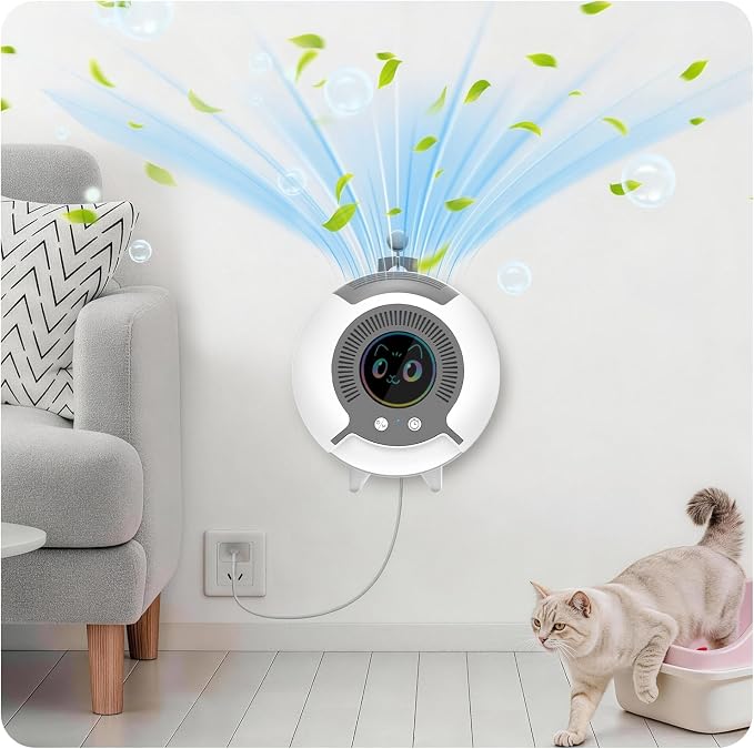 Filterless Air Purifier for Pets – Small Portable Water Ion Air Ionizer for Pet Odors, Smell & Smoke, Quiet Pet Odor Eliminator Air Purifier for Small Spaces Bedroom Bathroom Car, White