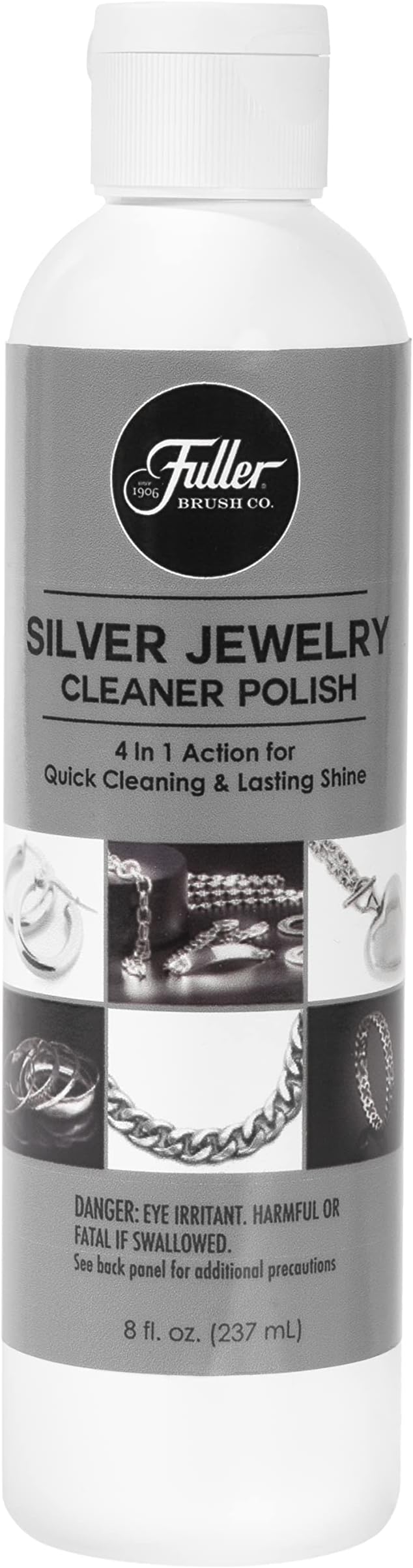 Fuller Brush Silver Cleaner and Polish – 4-in-1 Jewelry and Silverware Cleaning Formula with Tarnish Protection – Cleans Sterling, Silver Plate, Antique, Stainless Steel (Pack of 1)