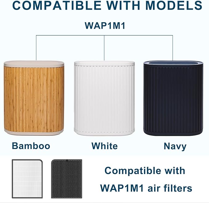 Replacement Filter Compatible with Windmill WAP2M1 Air Purifier, 3-in-1 H13 HEPA High-Efficiency Carbon Filter Filtration 2-Pack
