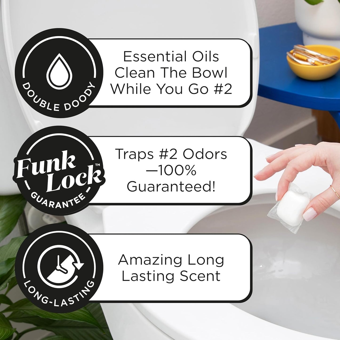 Poo-Pourri Before-You-Go 2-in-1 Toilet Potty Pods, Original Citrus, 20 Ct, Bathroom Odor Deodorizer and Toilet Cleaner with Essential Oils, Lemon, Bergamot and Lemongrass Scent