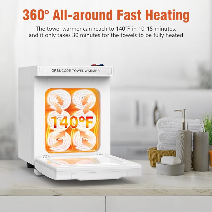 Hot Towel Warmer for Spa, Small Towel Warmer for Esthetician, Mini Towel Warmer for Facial Salon Beauty, Professional Towel Heater Towel Warmer Cabinet(5L-White)