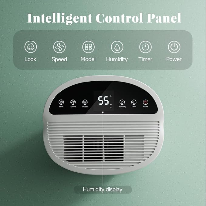 Smart Dehumidifier for Home & Basement, Up to 2000 Sq. Ft, 35 Pints (95°F, 90% RH), 37dB Ultra Quiet with Sleep Mode, App Control, Child Lock & Continuous Drain Hose Included