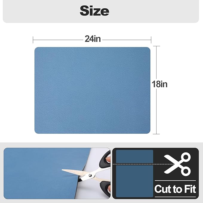 Ecotrim - Dish Drying Mat for Kitchen Counter | Coffee Bar Mat for Countertops | Heat Resistant Drainer Mat with Non-slip Rubber Backed | Hide Stain Kitchen Absorbent Draining Mat | Blue 18"x24"