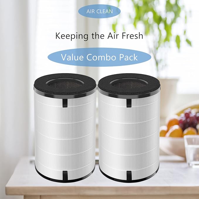 AP-T40FL AP-T45 HEPA Replacement Filter Compatible with 1461901 Homedics Total Clean 5-in-1 Air Cleaner Purifier, AP-T40 AP-T45WT AP-T40WT AP-T45-BK AP-T45-WT AP-T40WTAR, 2-Pack