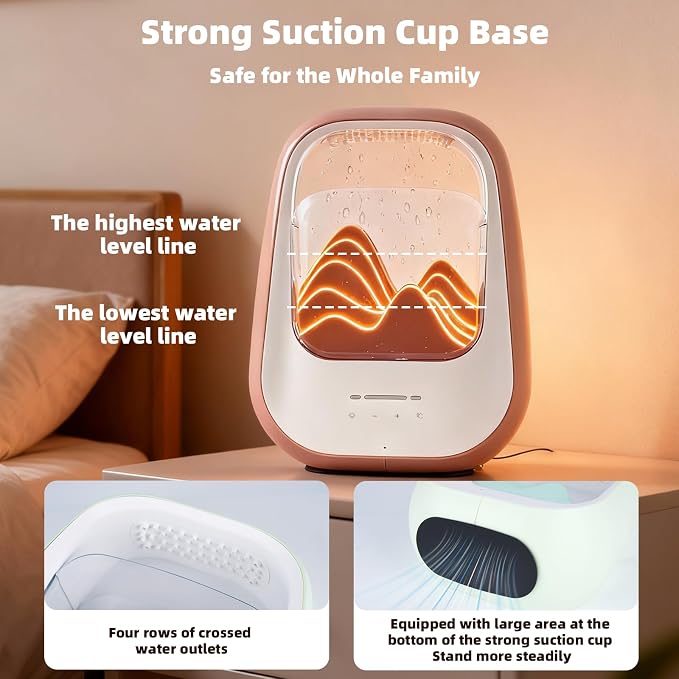 8-in-1 White Noise Sound Machine with Rain Drop Real Sound, Amber | Sound Machine with Aroma Diffuser for Sleeping, Stress Relief, Night Light Timer for Bedroom Office Home Hotel SPA Decor