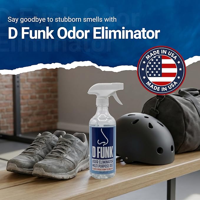 Ardent D Funk Odor Eliminator for Strong Odor, 2 Pack, 16 oz. and 2 oz. Bottle, Spray to Remove Smells, Pet Supplies, Sport Shoes and Equipment, Coolers, Made in USA