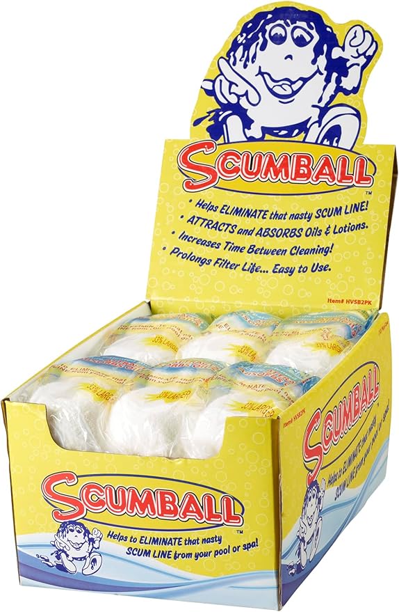 Horizon Scumball Pool & Spa Scum Eliminating Ball (1 Pack of 2), The Original USA Patented Reusable Scumball Used for Over 20 Years in The Pool and Spa Industry, HV-SB2PK