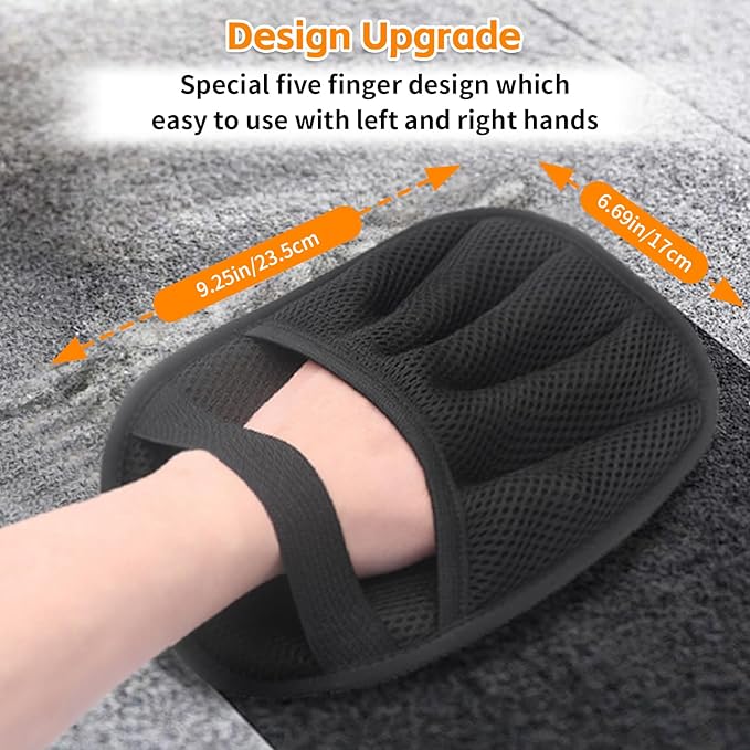 2PCS Pet Hair Removal Glove for Cats & Dogs Reusable Magic Brush Electrostatic Pet Hair Remover Glove for Clothing, Couch, Carpet, Furniture, Car Seat