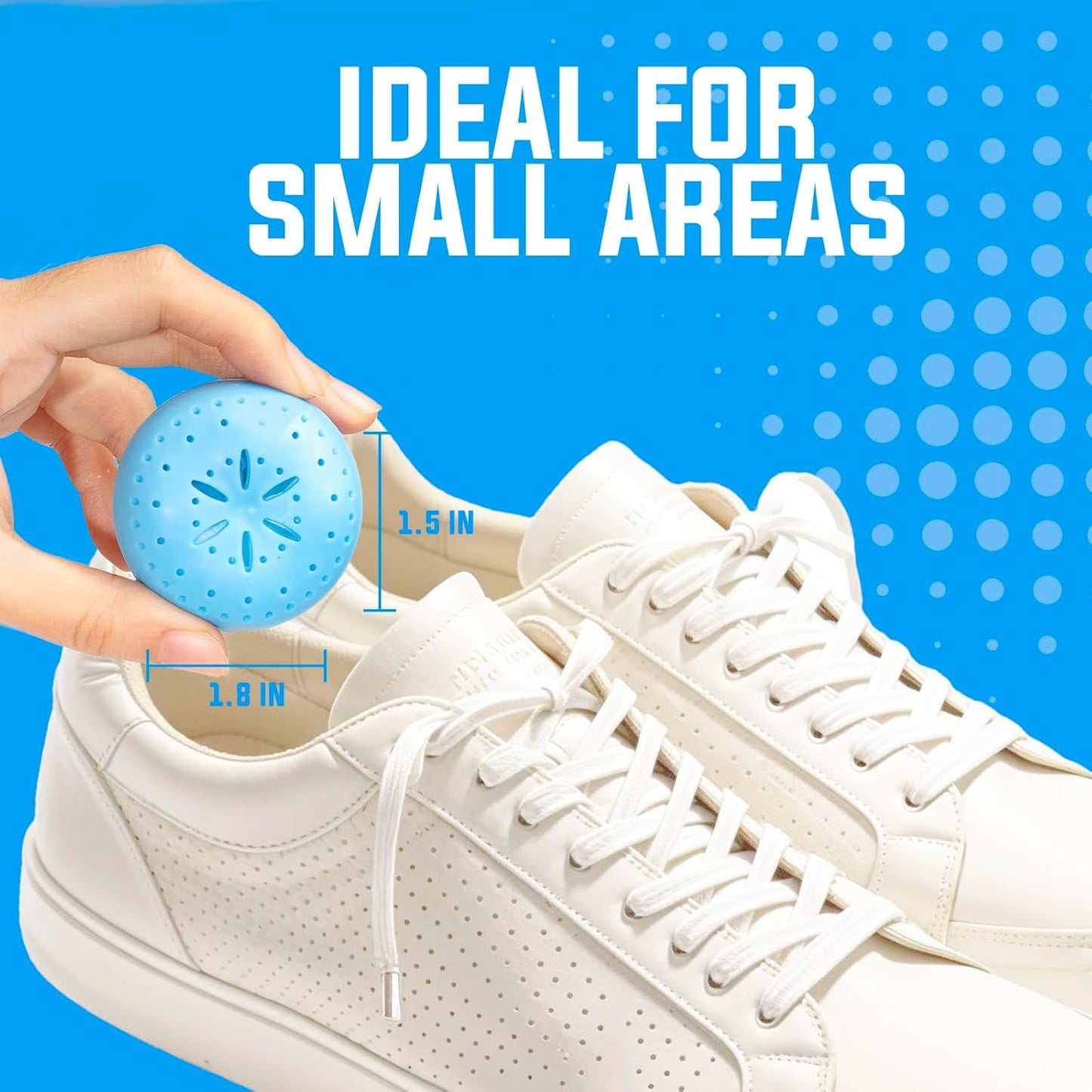 4 Pack Baking Soda Deodorizers, Fresh Scent Shoe Deodorizer Balls, Air Freshener for Home, Odor Eliminator for Closets Bathroom Pets, Up to 80 Days