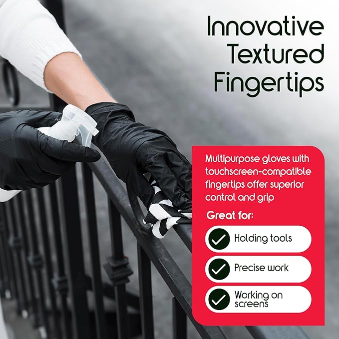 Inspire Nitrile-Vinyl Blend Exam Gloves - Disposable, Latex Free, Multipurpose Nitrile Gloves for Cooking Food Prep & Cleaning (Case Of 1000, Medium)