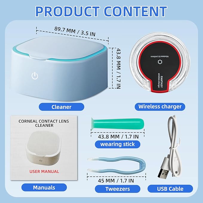 Rigid Keratoplasty Scleral Ultrasonic Contact Lens Cleaner for OK Lens and RGP Lenses