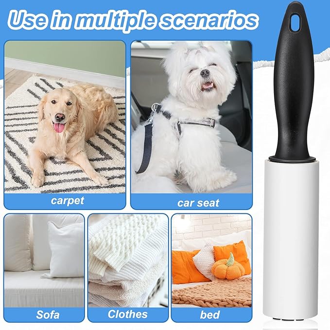 Zhehao 80 Pack Mini Lint Roller Bulk Small Lint Remover Travel Size Portable Brushes Sticky Roller for Clothes Pet Hair Furniture Couch Carpet Car Seats Bedding