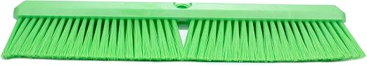SPARTA Omni Sweep Plastic Push Broom Head, Heavy Duty, Industrial Broom With Color Code System For Outdoor, Indoor, Garage, Concrete, Patio, Kitchen, Bathroom, 18 Inches, Lime