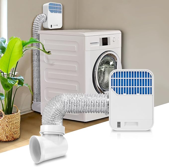 Upgraded Triple Filtration System Indoor Dryer Vent Kit,Indoor Dryer Vent,Dryer Vent Inside Box,Indoor Dryer Vent Kit for Electric Dryer,Indoor Dryer vent filter,Dryer Vent Box,Dryer Vent Lint Catcher