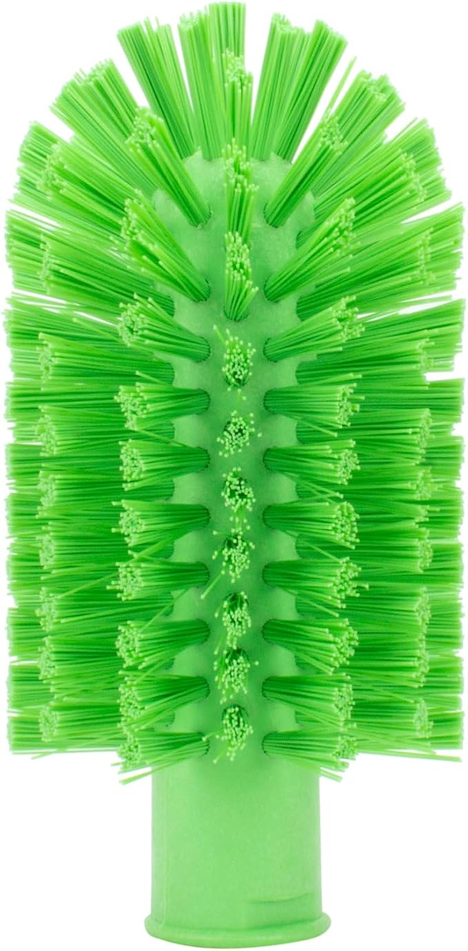SPARTA Industrial Tank Brush Head Pipe Brush Head, Drain Brush with 3/4" Thread Hole (Handle Not Included) for Commercial Use, Plastic, 3 x 5.9 Inches, Lime (Pack of 6)