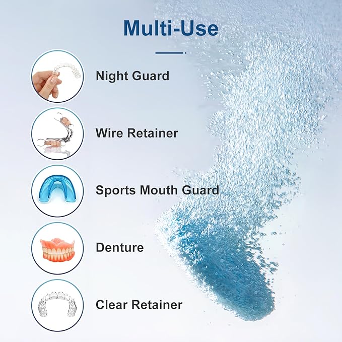 Retainer Cleaner Tablets for Invisalign, Mouth Guard Cleaner, Dissolve Stains, Odors and Plaque Dental Retainers for Aligner - Night Guards - False Teeth Whitening (60 pcs)