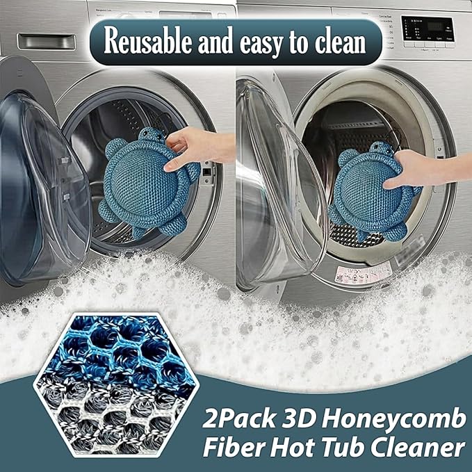 Hot Tub Scum Absorber (2 Pack Turtle) Oil Absorbing Sponge for Spa & Pool, Floating Cleaner Removes Body Oils, Lotion & Dirt, Keeps Water Clean with Extra Cleaning Cloth