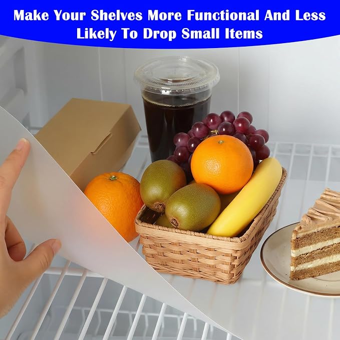 10 Pcs 12 x 48 Inch Frosted Plastic Shelf Liner Waterproof Non Adhesive Shelf Mats for Wire Shelves Strength Wire Shelving Cover for Kitchen Shelving Unit Pantry Cabinet Storage, Clear