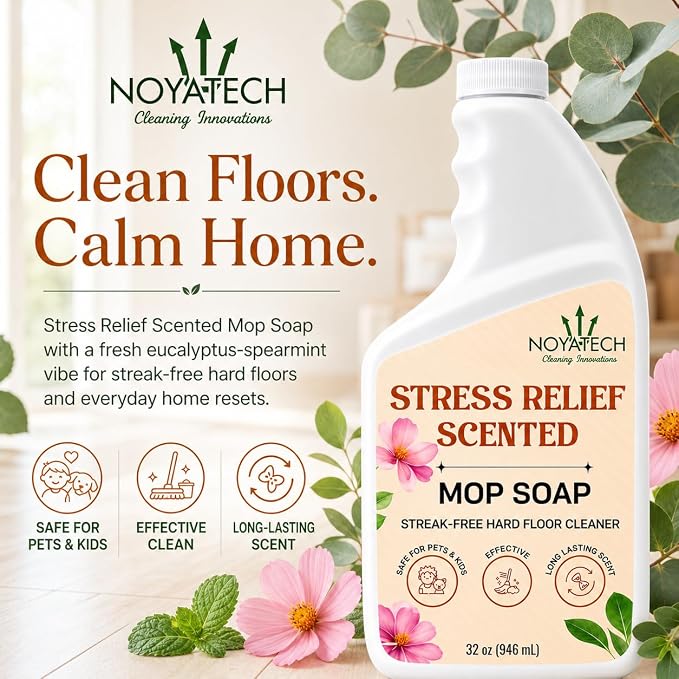 NOYATECH Floor Cleaner Concentrate - Makes 16 Buckets at 2 oz Each - Robot and Spray Mop Compatible Liquid for Hardwood, Tile, Laminate, Vinyl & Stone, 32 oz