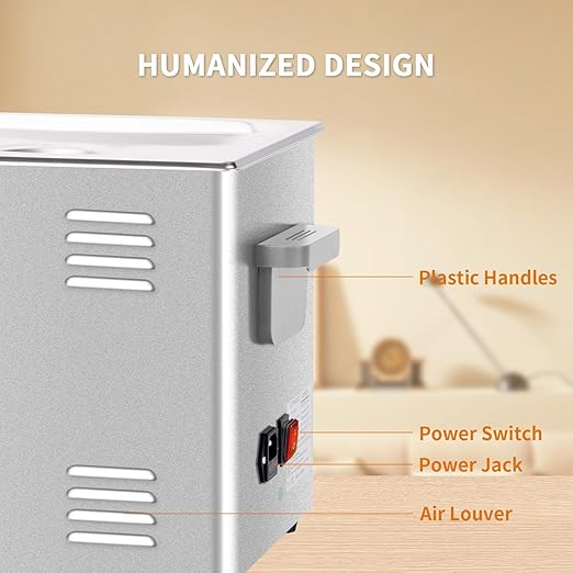 Ultrasonic Cleaner,10L 240W Industrial Sonic Cleaner with Encoded Control, Ultrasonic Engines Cleaner for Gun,Carburetors,Parts,Chain Cleaning (Including Baskets)