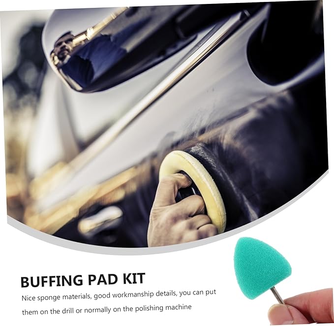 OUNONA 80pcs Auto Drill Polishing Pads Kit Buffing Wheel for Car Detailing Furniture Polishing Versatile Sponge Pads for Electric Pneumatic Polishers