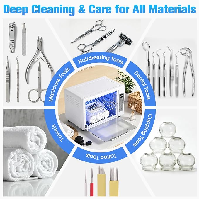 Beauty Star S-terilizer for Estheticians, 24L Nail Dryer and Cleaning Cabinet Box for Barbers, Nail Studio, Beuaty Salon and Home Maintains Tool Cleanliness