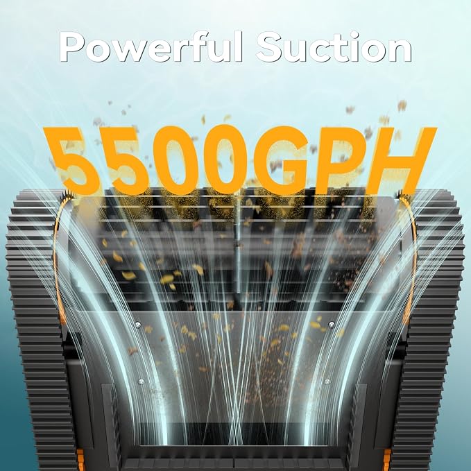 (2026 Upgrade) CliBot CB-5 Cordless Robotic Pool Cleaner, with 210 Mins Runtime, Wall & Waterline Cleaning, Smart Navigation, 5550 GPH Suction, Pool Vacuum for Inground Pools up to 3000 Sq. Ft., Black