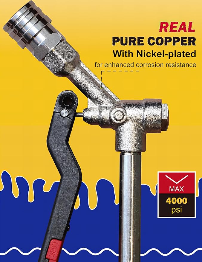 BOSEA Car Wash Swivel Gun, Pressure Washer Gun with Tips and Nozzle Holder, Nickel-Plated Real Copper Valve, Durable Swivel Gun with 3/8" Swivel Connector or M22 Adapter for Pressure Washers